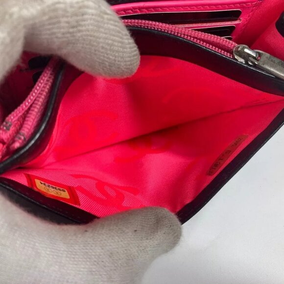 CHANEL Cambon Line CC CC Mark Compact wallet Folded wallet Leather Black/White - Picture 13 of 15